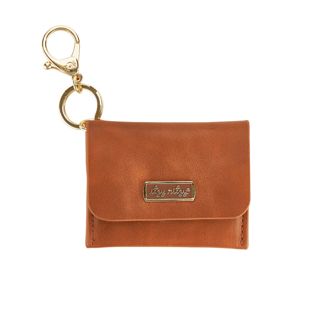  XOXO Women's Wallet Mini Cognac Vegan Leather Quilted
